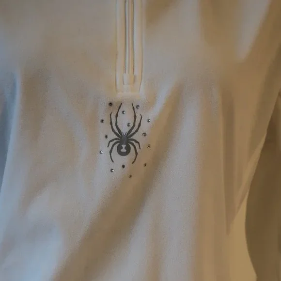 Womens Spyder White 1/4 Zip Fleece Pullover Jacket 16 * - Picture 6 of 10